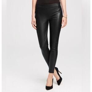 Ann Taylor Faux Leather Side Zip Skinny Pant Size 6 NWT